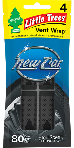 خوشبوکننده خودرو لیتل تریس مدل Vent Wrap با رایحه New Car Scent مجموعه 4 عددی (دریچه ای)
